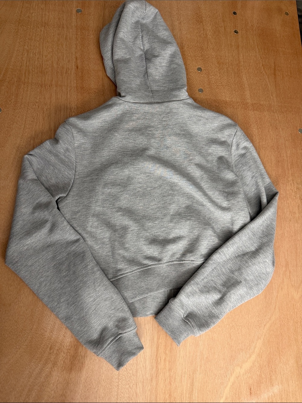 ALO Yoga Heather Gray Zip-Up Waist Length Hooded Bomber Jacket - Picture 3 of 8